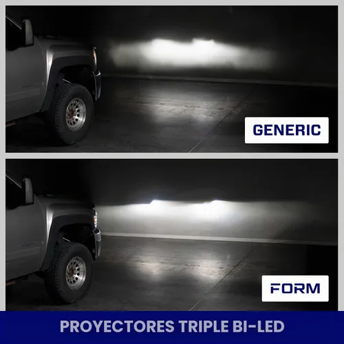 Vista 9 de Form Lighting Faros Delanteros Proyectores LED Secuenciales compatibles con Chevrolet Silverado 2007-2013 (par)