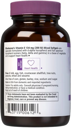 Vista 3 de Bluebonnet Cápsulas blandas mixtas de vitamina E de 200 UI, 100