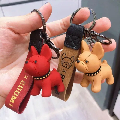 Vista 4 de PawsFourLove Cute French Bulldog Keychain - French Bulldog Gifts for Women Frenchie Lovers