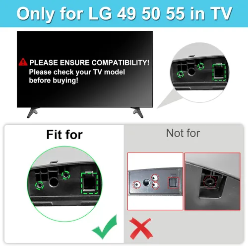 Vista 2 de Patas de TV para soporte de TV LG, para 49UK/50UK/55UK 55UK6300 55UK6200 55UK6090 55UK6500AUA 50UK6300 50UK6200 50UK6090 50UK6500AUA 49UK6300