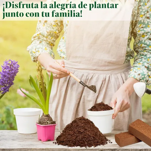 Vista 7 de ZeeDix 1 paquete de ladrillos de coco de coco, 100% orgánico comprimido de coco de fibra de coco tierra para macetas para plantas, sustrato de fibra