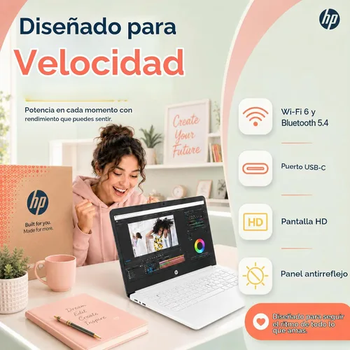 Vista 3 de HP Ultrabook Laptop, Microsoft 365 Included, 8GB RAM, Intel Core, No Mouse