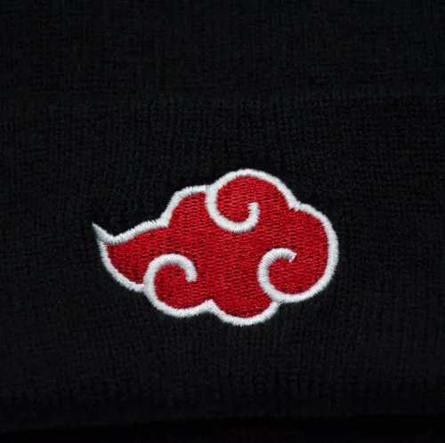 Vista 3 de SiVaji Anime Akatsukii Beanie negro nube roja bordada invierno sombrero de punto gráfico cómodo suave cálido sombreros hombres mujeres