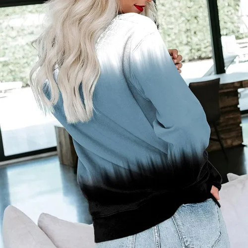 Vista 2 de EOPUING Sudadera para mujer 2023 Invierno Y2K Sudadera de cuello redondo para mujer, sudadera estampada para mujer