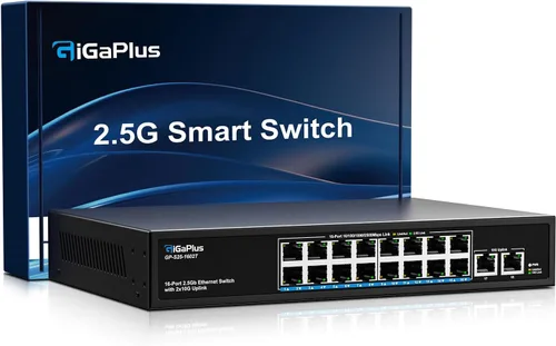 Vista 13 de GiGaPlus Switch Ethernet No Administrado de 6 Puertos 2.5Gb con 4 Puertos Base-T de 2.5G, 2 Puertos SFP+ de 10G. Switch de Red de 2.5Gbps