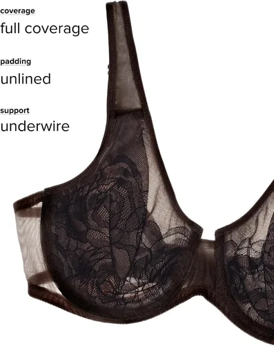Vista 5 de Wacoal Stark Beauty - Brasier de talla grande para mujer.