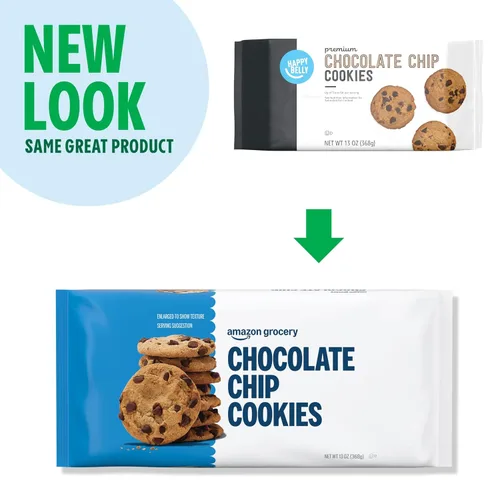 Vista 4 de Amazon Grocery, Galletas con chispas de chocolate, 13 onzas (anteriormente Happy Belly, el embalaje puede variar)