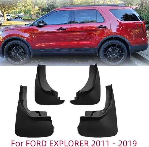 Vista 5 de Kit de aletas de barro para Ford Explorer, accesorios para Ford Explorer, protector contra salpicaduras de barro, aleta delantera y trasera, 4
