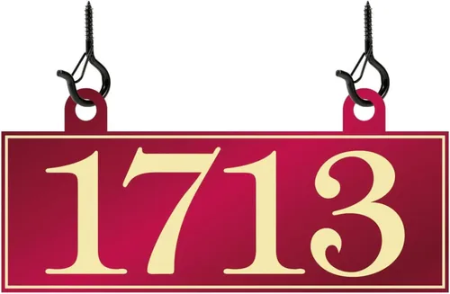 Vista 12 de Placa de dirección colgante – Placa de número de casa personalizada, letrero de dirección, números de casa para exteriores de casa, apartamento