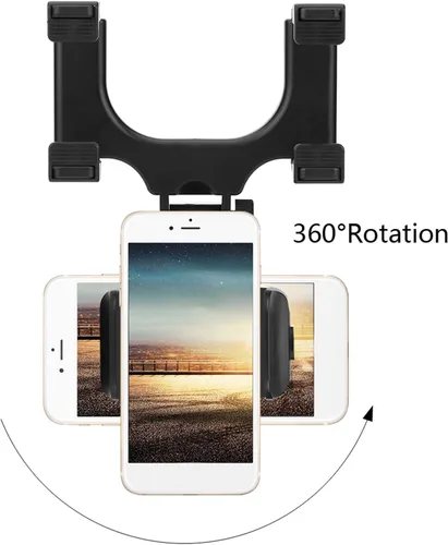 Vista 4 de Fydun Soporte universal para teléfono con espejo retrovisor para coche, soporte para teléfono inteligente