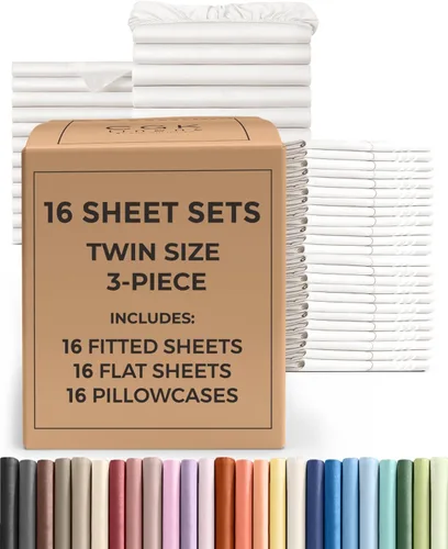 Vista 125 de Pack of 2, Twin Size 3 Piece Sheet Set - Breathable & Cooling - White