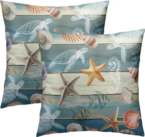 Vista 21 de Giwawa Juego de 2 fundas de almohada de calabaza otoñal de 16 x 16 pulgadas, fundas de cojín de algodón de madera de girasol para sofá, patio