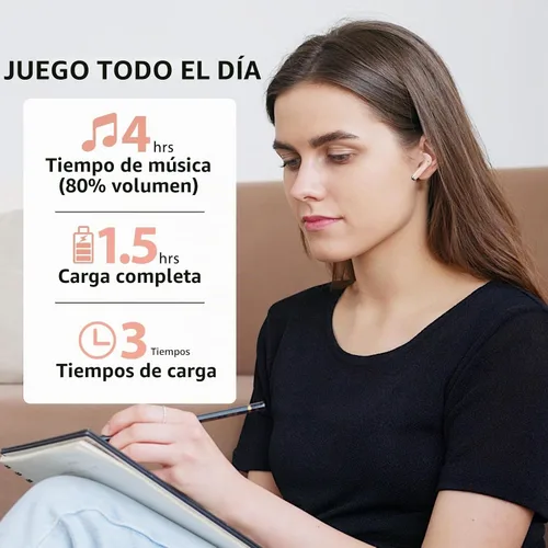 Vista 4 de ASKUBSKU Auriculares inalámbricos para Samsung S26 S25 S24 Ultra S23 Fe S22 Rosa