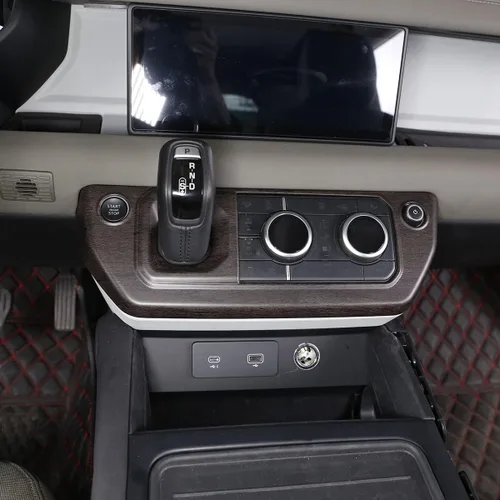 Vista 4 de Marco de botón de modo de aire acondicionado de control central ABS para Land Rover Defender 110 2020 2021 2022 2023 Accesorios de coche