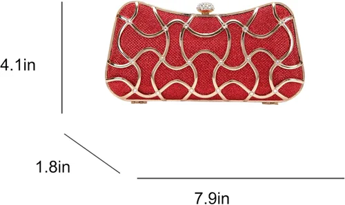Vista 2 de Fawziya Bolso de mano de cristal para mujer con asa