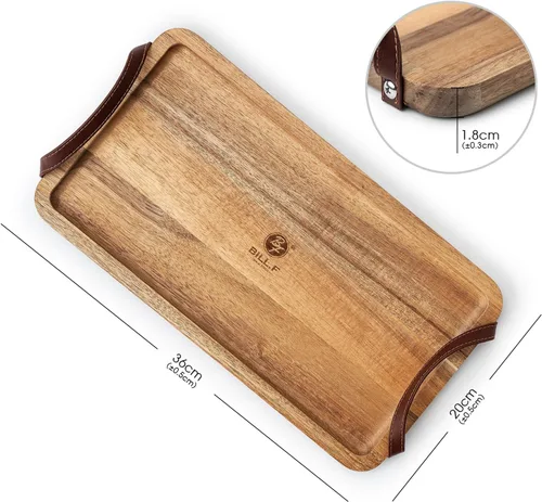 Vista 7 de Tablas de charcutería con asas, plato de madera para postre, tabla de queso, tabla de servir pizza, tabla de charcutería de viaje, verduras, frutas