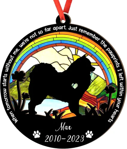 Vista 86 de Adorno personalizado para atrapasoles de sabueso afgano, adorno de Navidad de sabueso afgano, regalo para perro amante, sabueso afgano conmemorativo