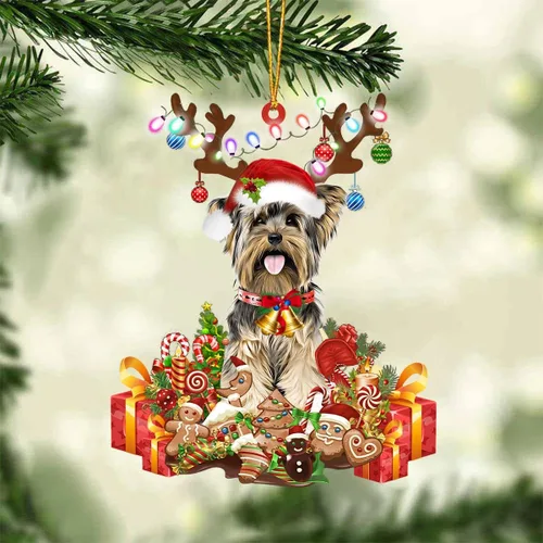 Vista 63 de Nazenti Adorno de Navidad personalizado de reno de Alaskan Malamute – Adorno de perro personalizado para amantes de las mascotas, acrílico plano