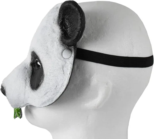 Vista 3 de Máscara de accesorio de disfraz de oso panda de espuma