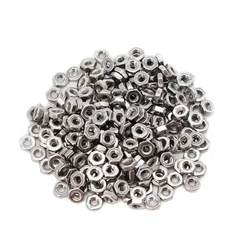 Vista 14 de cSeao 100 tuercas hexagonales 1/4-20 de acero inoxidable 304, acabado liso