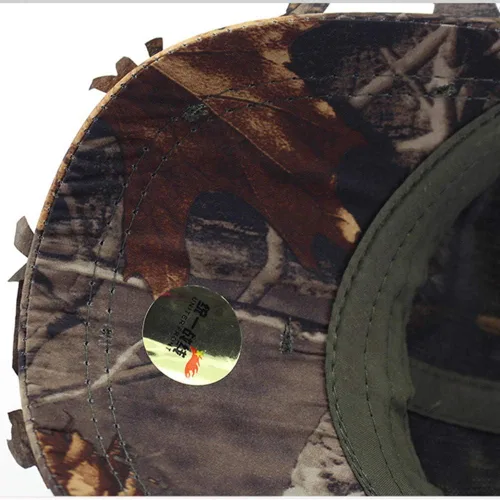 Vista 5 de Gorro táctico militar antiterrorista de camuflaje para deportes al aire libre, hoja de entrenamiento militar gorra Marrón