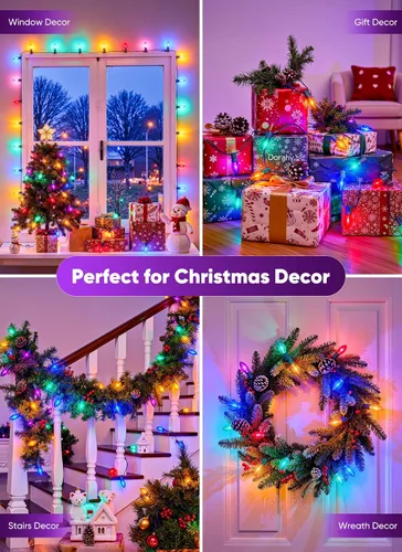 Vista 6 de Luces de Navidad vintage C9 para exteriores, 50 pies, 50 luces LED Varios