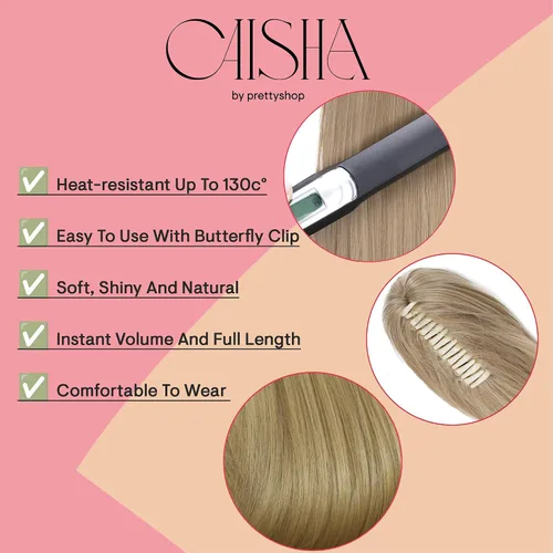 Vista 6 de PRETTYSHOP - Extensión de pelo largo y liso, resistente al calor