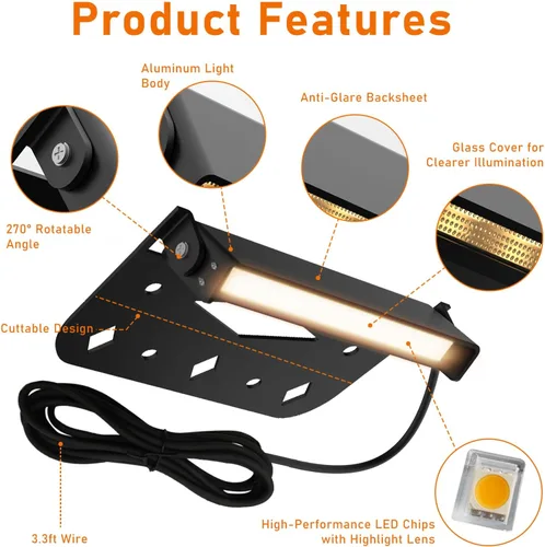 Vista 3 de Teekuv Paquete de 10 luces de pared de contención de 4 pulgadas, iluminación LED de 3 W, IP65, impermeable, 12 V CA/CC, bajo voltaje
