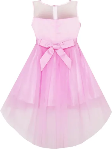 Vista 2 de Sunny Fashion Vestido de niña de flores unicornio arco iris concurso princesa fiesta