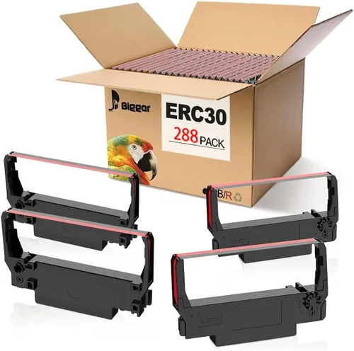 Vista 9 de Bigger Repuesto para ERC-30, ERC 30 34 38 B/R cinta compatible con impresora Epson ERC30 ERC34 ERC38 NK506 (negro y rojo, 12 unidades)