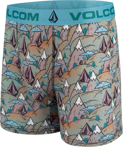 Vista 2 de Volcom Calzoncillos tipo bóxer para hombre, paquete de 3 calzoncillos de poliéster y elastano