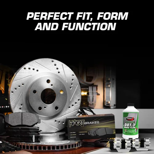 Vista 6 de Hart Brakes Kit Frenos y Rotores Delanteros Pastillas de Freno Delanteros Rotores y Pastillas de Freno Pastillas y Rotores de Freno