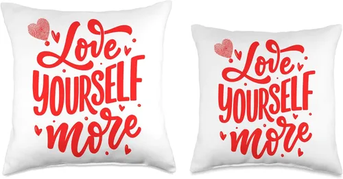 Vista 3 de DO YOU? LOVE YOU? Self Esteem, Motivation & Help Positive Self Help Esteem Love & Support Throw Pillow, 16x16, Multicolor