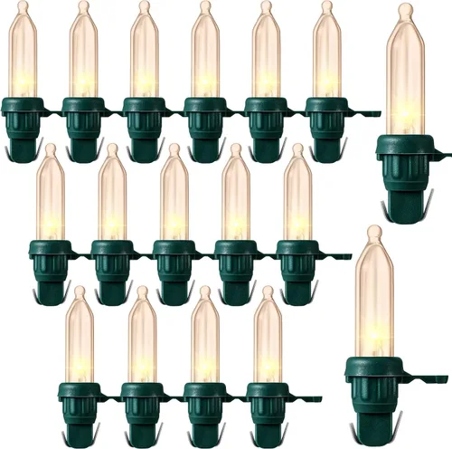 Vista 9 de Remagr 60 bombillas LED de repuesto para Navidad, mini gran angular, luz de árbol de Navidad, cadena de luz para exteriores, repuesto