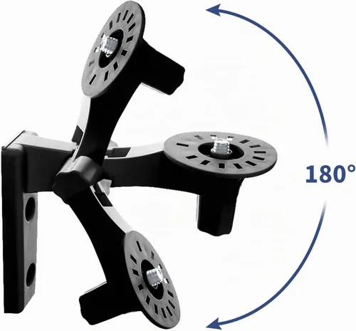 Vista 4 de Soporte de pared ajustable compatible con WYZE Cam Pan V3/V4/V2 1 soporte de pared negro