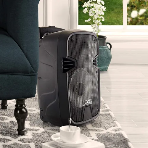 Vista 6 de beFree Sound Altavoz portátil del partido de Bluetooth de 8 pulgadas con USB, SD y luces reactivas