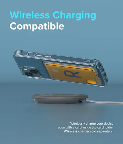 Vista 8 de Ringke Fusion Card - Funda compatible con iPhone 13, parte trasera dura transparente con tarjetero delgado integrado, funda tipo cartera