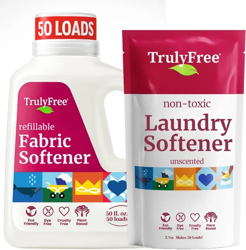Vista 12 de Truly Free Suavizante de telas natural, no tóxico para pieles sensibles de bebés y niños, acondicionador suavizante de ropa a base de plantas