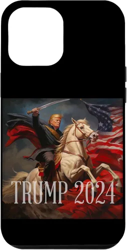 Vista 25 de iPhone 16 Donald Trump - 2024 - American Flag - Horse - Funda de espada