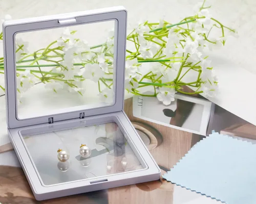 Vista 12 de SmileBelle Aretes tipo dormilona para mujer, de plata de ley de 18 quilates, con turquesa, como regalo de cumpleaños, aretes de cristal de perlas