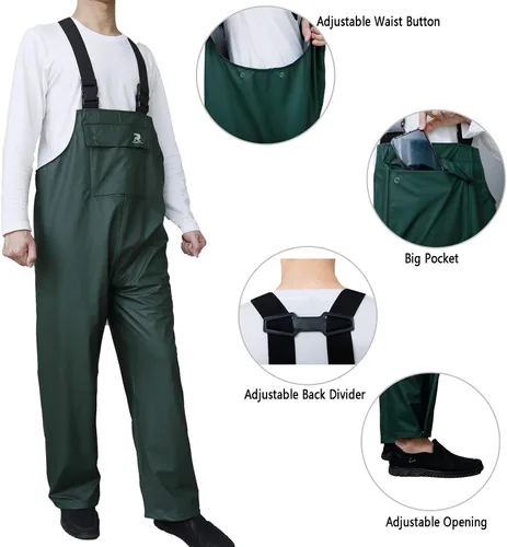 Vista 3 de RainRider Pantalones de lluvia para hombres y mujeres, impermeables, para pesca, caza