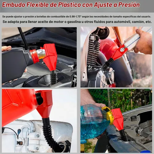 Vista 7 de Juego de 4 piezas de alicates para filtro de aceite, llave de filtro de aceite de 3 mandíbulas con embudo de ajuste para aceite, alicates