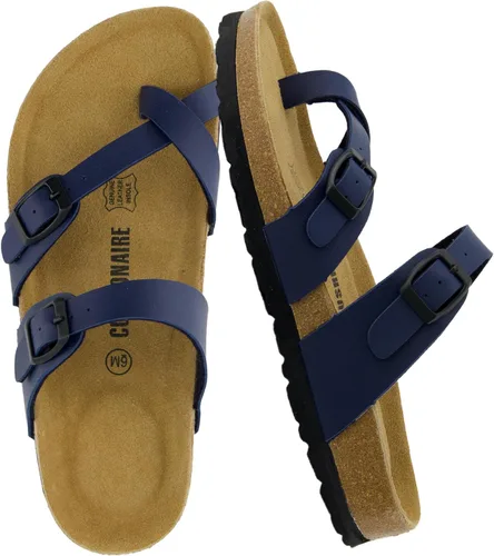 Vista 17 de CUSHIONAIRE Luna - Sandalias con plantilla de corcho para mujer con correas Negro