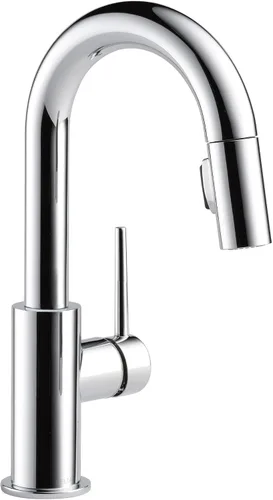 Vista 9 de Delta 9959-LS-DST Trinsic 1.8 GPM Grifo de barra extraíble de un solo agujero/preparación con cabezal rociador de acoplamiento magnético y giratorio