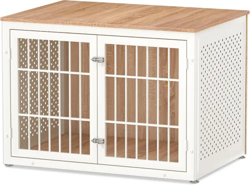 Vista 9 de rehomerance Jaula/Mueble de Servicio Pesado de 26" para Perros Pequeños, Perrera de Metal para Perros con Alta Ansiedad, Jaula para Mascotas a