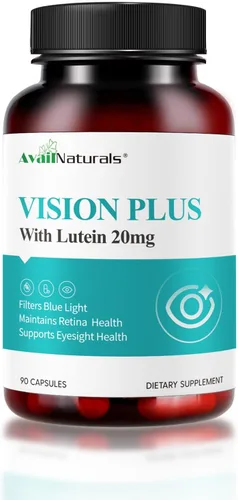 Vista 7 de AvailNaturals Vision Plus Vitaminas para los ojos con luteína 20 mg, extracto de arándano y arándano, antioxidantes clave para el apoyo a la salud