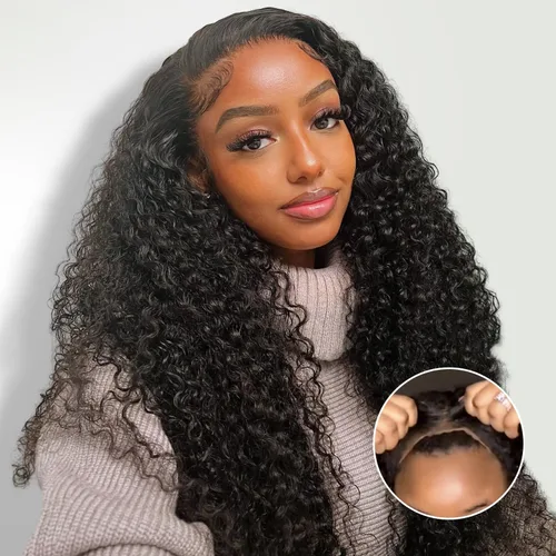 Vista 22 de Peluca Bob sin pegamento de llevar y usar cabello humano liso, 6x4 precortada con encaje HD sin pegamento, prearrancada, pelucas con cierre frontal