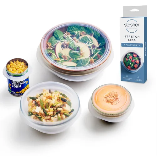 Vista 10 de Stasher Tapas elásticas de silicona reutilizables de alta calidad