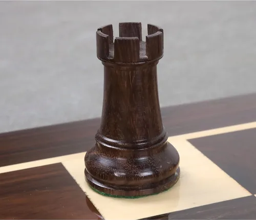Vista 6 de Royal Chess Mall - Juego de piezas de ajedrez Leningrado Staunton - Palisandro y boj - 4" King