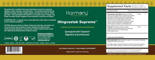 Vista 2 de Hingvastak Supreme - Mezcla ayurvédica de equilibrio digestivo y armonía intestinal con triperine Fórmula tradicional de hierbas para el bienestar